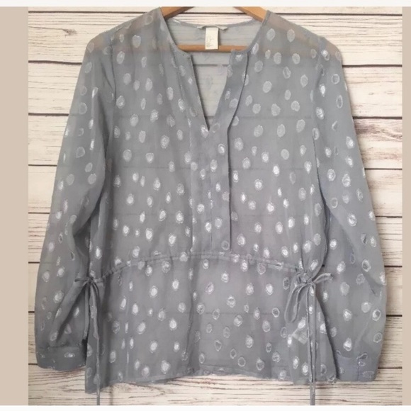 H&M Tops - H&M Woman sheer top size 10 grey